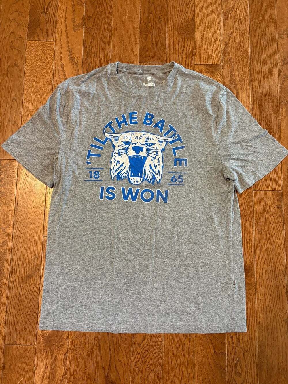 Fanatics Kentucky Wildcats 'Til The Battle Is Won T-Shirt - Heather Gray - Mediu